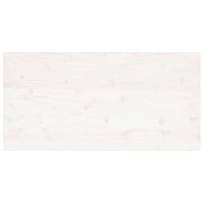 Tafelblad rechthoekig 100x50x2,5 cm massief grenenhout wit