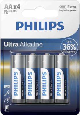 Philips Ultra LR6 AA batterij (penlite) Alkaline 1.5 V 4 stuk(s) Philips Ultra LR6 AA batterij (penlite) Alkaline 1.5 V 4 stuk(s)
