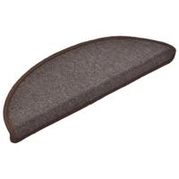 VidaXL Trapmatten 10 st 65x24x4 cm koffiebruin halfrond groot - thumbnail