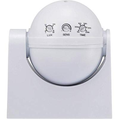 Renkforce 1362991 HF-bewegingsmelder Opbouw (op muur), Opbouw (op product), Wand 180 ° Relais Wit IP44