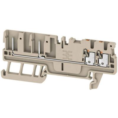 Weidmüller 2482200000 Doorgangsserieklem Push-In-klem, Steekaansluiting Donkerbeige 1 stuk(s)