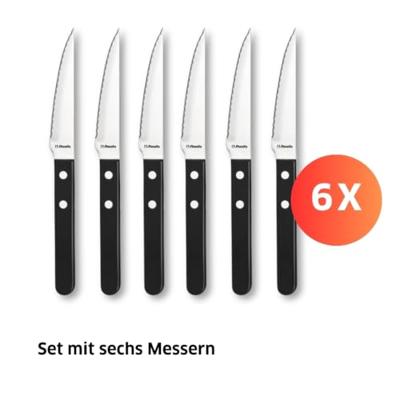 Amefa Pizza/Steak Messenset 6-delig Zwart