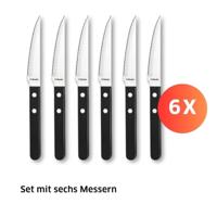 Amefa Pizza/Steak Messenset 6-delig Zwart - thumbnail
