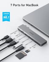 Anker USB C-hub voor MacBook, Anker 547 USB-C Hub (7-in-2), compatibel met Thunderbolt 4 USB C-poort, 4K HDMI, USB C en 2 USB A datapoorten voor MacBook Pro 13 inch, MacBook Air M1/M2 en meer - thumbnail