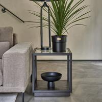 Rivièra Maison Bijzettafel 'Roger' Mangohout en Glas, 50 x 50cm - thumbnail