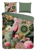 HIP Dekbedovertrek "mandalas, tropisch, bloemen" - Groen - (200x200/220 cm) - Katoen Satijn - thumbnail
