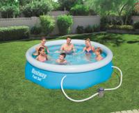 Bestway Opblaasbaar Zwembad Volwassene Ring met Filter 305x76 cm Tuin 57270 - thumbnail