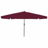 Tuinparasol Rood en Zwart 395 x 395 x 245 cm Polyester en staal - thumbnail