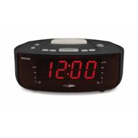 Wekkerradio met Wake Up Light en FM Radio - Netstroom - Digitale Wekker met USB Oplader - Zwart (HCG101) - thumbnail