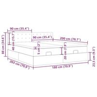 Ottoman bed met matrassen en LED's 180x200cm kunstleer wit - thumbnail