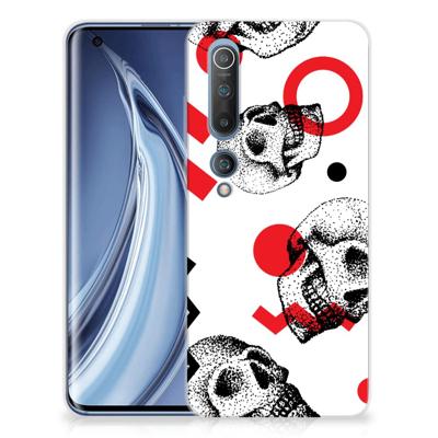 Silicone Back Case Xiaomi Mi 10 Pro Skull Red