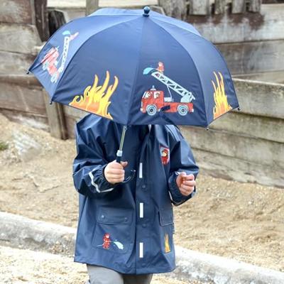 Playshoes regenjas Brandweerwagen Marine-128