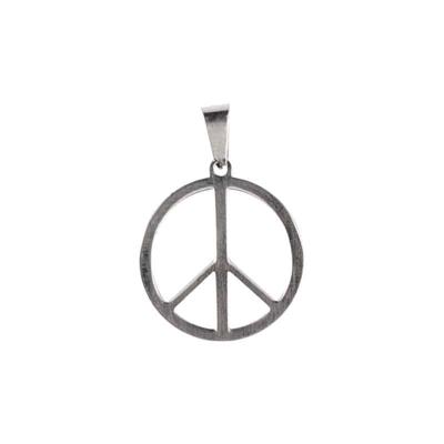 Roestvrij Stalen Hanger met Peace-symbool Roestvrij Stalen Hanger met Peace-symbool