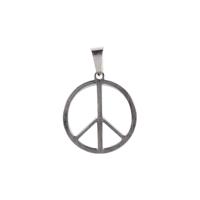 Roestvrij Stalen Hanger met Peace-symbool - thumbnail