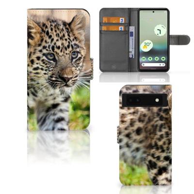 Google Pixel 6A | Telefoonhoesje | Met pasjeshouder | Baby Luipaard Google Pixel 6A | Telefoonhoesje | Met pasjeshouder | Baby Luipaard