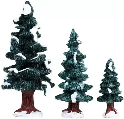 Kerstfiguur Christmas evergreen tree set of 3 LEMAX - Lemax