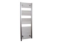 Elektrische Design Radiator Sanicare Plug & Play 111,8x45 cm Inox Look 596 Watt Met Chroom Thermostaat Links Sanicare - thumbnail