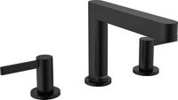 Wastafelmengkraan Finoris HansGrohe 3-gats 110 met Push-Open Waste Mat Zwart - thumbnail
