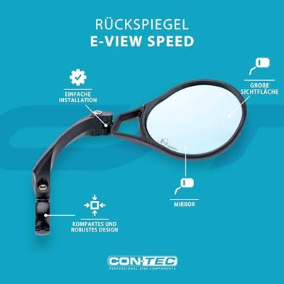 CONTEC achteruitkijkspiegel "e-view speed" ct rear-view mirror e-vie speed dazz right schwa.