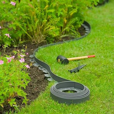 Piketpaaltjes 20 cm set van 10 stuks voor borderrand - zwart