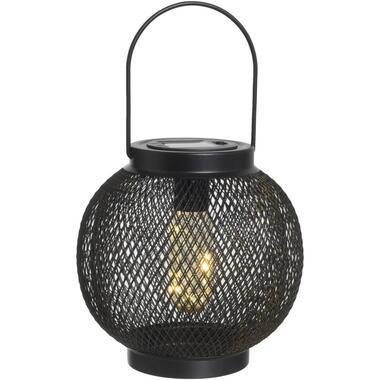 Lantaarn Madrid - zwart - 17xØ17,5 cm - Leen Bakker