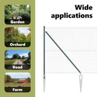 VidaXL Afrasteringspaal groen 10 x 1 m (25 x 25 mm gaas) staal - thumbnail