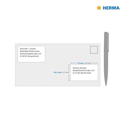 Etiket HERMA 8634 70x42.3mm premium wit 210stuks Etiket HERMA 8634 70x42.3mm premium wit 210stuks