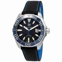 Tag Heuer Heren WAY201C.FC6395 &apos;Aquaracer&apos; automatisch zwart nylon en lederen horloge - thumbnail