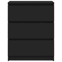 VidaXL Dressoir 60x35x76 cm bewerkt hout zwart - thumbnail