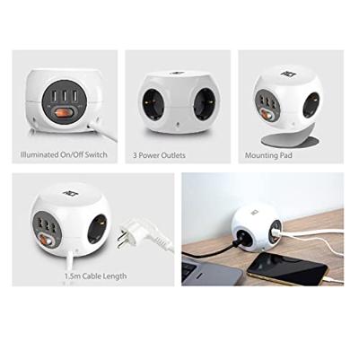 ACT AC2405 Stekkerdoos + USB-A