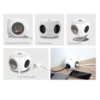 ACT Connectivity Vierkante stekkerdoos (PDU) met 3 sockets type F, 3 USB-A poorten, 1,5m - thumbnail