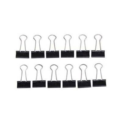 Quantore Papierklem maul zwart, 12st. Quantore Papierklem maul zwart, 12st.