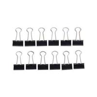 Quantore Papierklem maul zwart, 12st. - thumbnail