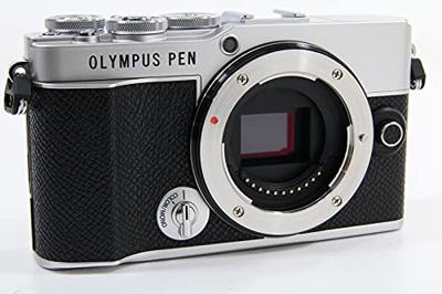 Olympus PEN E-P7 Micro Four Thirds-systeemcamera, 20 MP-sensor, ingebouwde 5-assige beeldstabilisator, kantelbaar en hoge definitie LCD, 4K-video, wifi, profielkeuze kleur en zwart/wit, zilver