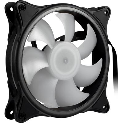 Inter-Tech Argus RS08 PC-ventilator Zwart (b x h x d) 120 x 120 x 25 mm Incl. afstandsbediening, Incl. LED-verlichting