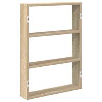 Wandschap 43x9x60 cm bewerkt hout sonoma eikenkleurig - thumbnail