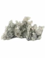 Grijsblauwe Apofyliet met Bergkristal dubbeleinders uit India - thumbnail