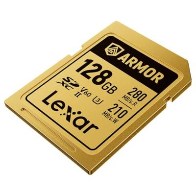 Lexar Pro Gold Armor 128GB SDXC UHS-II V60 - R280/W210 MB/s - IP68 Lexar Pro Gold Armor 128GB SDXC UHS-II V60 - R280/W210 MB/s - IP68