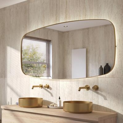 Ben Beau Spiegel 160x4x80 cm Geborsteld Mat Goud Ben Beau Spiegel 160x4x80 cm Geborsteld Mat Goud