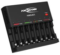 Ansmann Powerline 8 Batterijlader NiCd, NiMH AAA (potlood), AA (penlite) - thumbnail