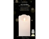 Lumineo LED Waving Kaarsen + Afstandsbediening 3 Stuks Wit - thumbnail
