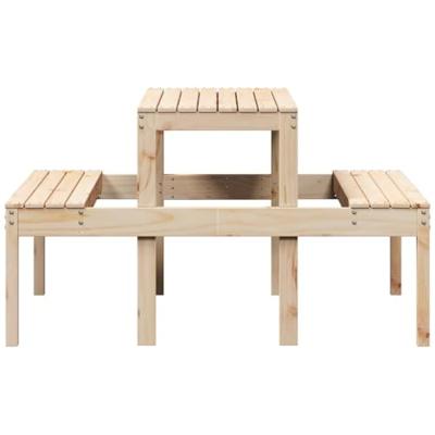 Picknicktafel 110x134x75 cm massief grenenhout