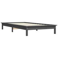 Bedframe massief grenenhout grijs 90x200 cm - thumbnail