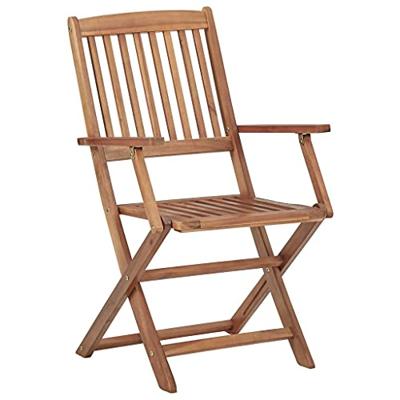 VidaXL Opklapbare stoelen, 2 stuks, massief acaciahout