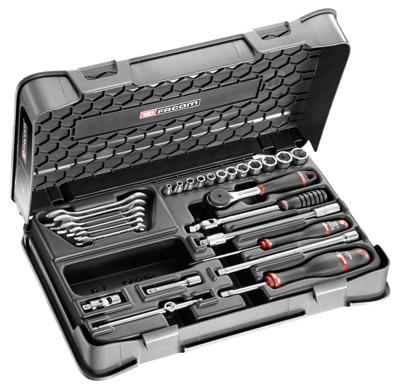 Facom doppendoos en sleutels 1/4' mm r.161b 27 stuks - R.430BP