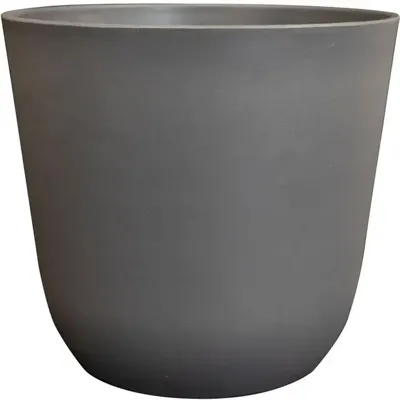 TS Collection bloempot kunststof 27x25cm grijs