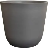 TS Collection bloempot kunststof 27x25cm grijs - thumbnail