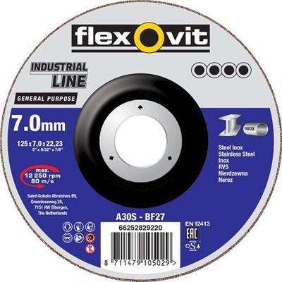 Flexovit abs industrial 180x7x22.23 a30s t27 st/rvs | 10 stuk stuks