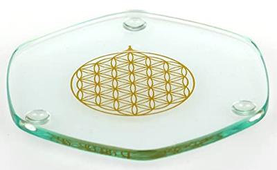 Energieplaat met Bloem des Levens Goudkleurig (9 cm)