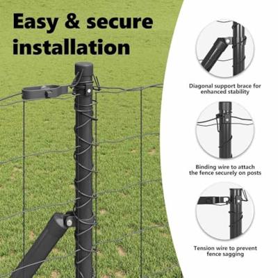 VidaXL Hek met paal grijs 1,2 x 10 m staal